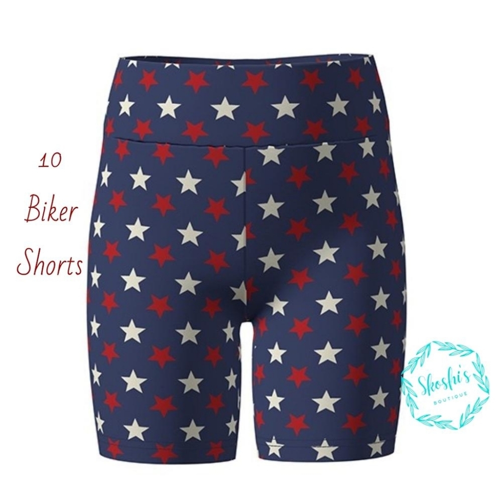 LuLaRoe Kids Starry Navy Bike Shorts